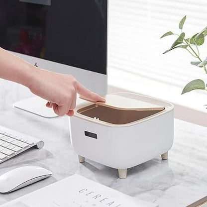Classy Desktop Push Button Trash Bin